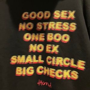 Rare Streetwear Black YG 4 Hunnid Hoodie Size Medium